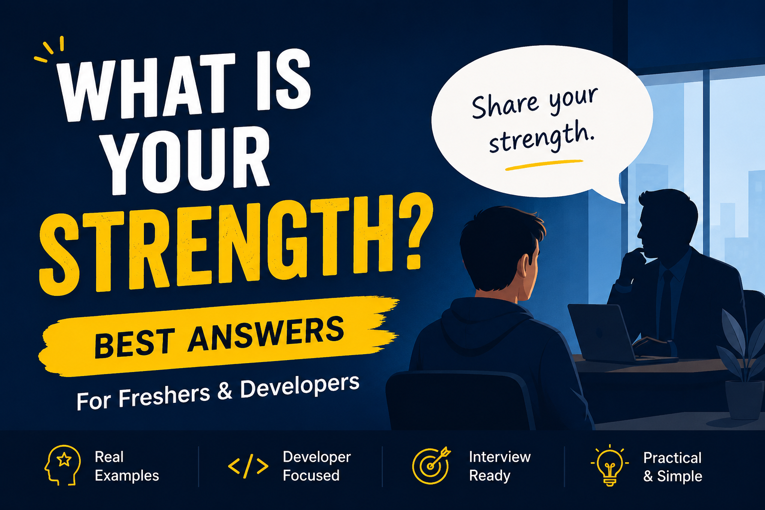 What is your strength interview question with a fresher and interviewer